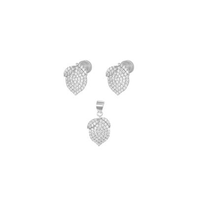 PARURE PEND-ORECC LIMONE IN ARGENTO 925°/°°