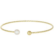 BRACCIALE MANETTA ARMONICA CON PERLA 925°/°°