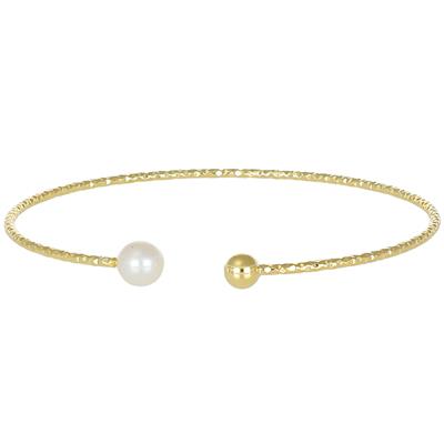 BRACCIALE MANETTA ARMONICA CON PERLA 925°/°°