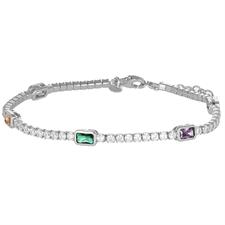 BRACCIALE TENNIS MORBIDO CON BAGUETTE ZIRCONATO IN ARGENTO 925°/°°